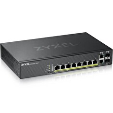 Zyxel GS2220-10HP,EU region,8-port GbE L2 PoE Switch with GbE Uplink (1 year NCC Pro pack license bundled)