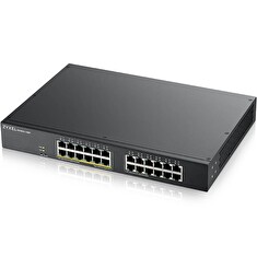 Zyxel GS1900-24EP, 24-port GbE L2, 12 Port PoE Smart Switch, rackmount, 130 Watt