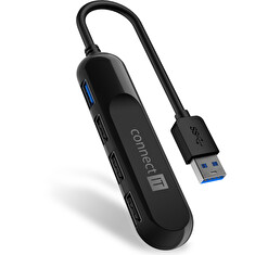 CONNECT IT USB-A hub USB 3.0, externí, ČERNÝ