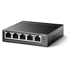 Switch TP-Link TL-SG1005LP 5x GLAN, 4xPoE+, 41W, dosah 250m, kov
