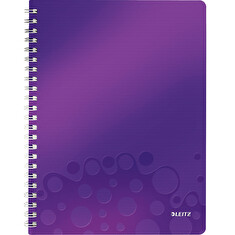 LEITZ Blok WOW A4, PP, linka, purpurová