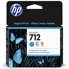 HP 712 Inkoustová náplň azurová; 3ED67A