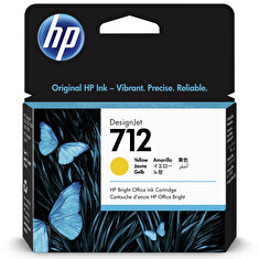 HP 712 Inkoustová náplň žlutá (29ml), 3ED69A