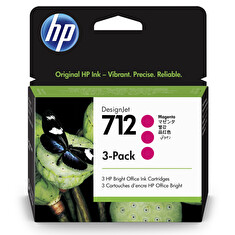 HP 712 Ink. náplň purpurová, trojbalení; 3ED78A