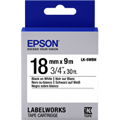 Epson Label Cartridge Standard LK-5WBN Black/White 18mm (9m)