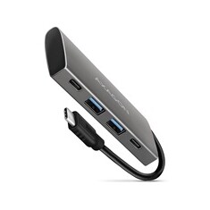 AXAGON HMC-4G2, USB 3.2 Gen 2 10 Gb/s hub, porty 2x USB-A, 2x USB-C, kabel USB-C 13cm