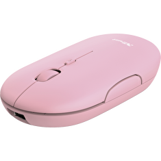 TRUST PUCK/Cestovní/Optická/1 600 DPI/USB+BT/Růžová