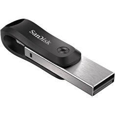 SanDisk iXpand Flash Drive Go/256GB/300MBps/USB 3.0/Lightning + USB-A/Černá