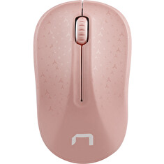 Natec optická myš TOUCAN/1600 DPI/Cestovní/Optická/1 600 DPI/Bezdrátová USB/Bílá-růžová