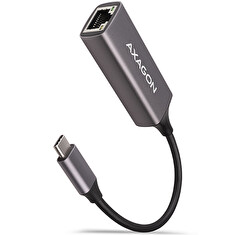 AXAGON ADE-TRC, USB-C 3.2 Gen 1 - Gigabit Ethernet síťová karta, auto instal, titanově šedá