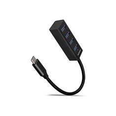 AXAGON HUE-M1C, 4x USB 3.2 Gen 1 MINI hub, kovový, kabel USB-C 20cm