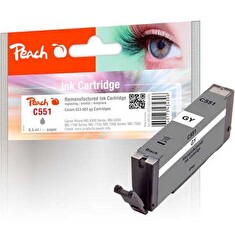PEACH kompatibilní cartridge Canon CLI-551GY, grey, 8,5 ml