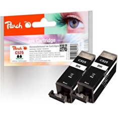 PEACH kompatibilní cartridge Canon PGI-525*2 TwinPack, black, 2x19 ml