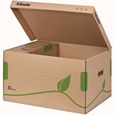 LEITZ Esselte ECO archivační kontejner s víkem, na krabice 80/100 mm, hnědá