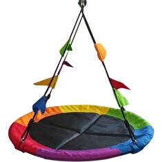 Houpačka 2Kids Toys Čapí hnízdo s vlajkami barevné