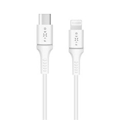 Kabel FIXED USB-C/Lightning, 1 metr, MFI, 60W, bílý