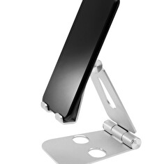 Hliníkový stojánek FIXED Frame Phone na stůl pro mobilní telefony, stříbrný