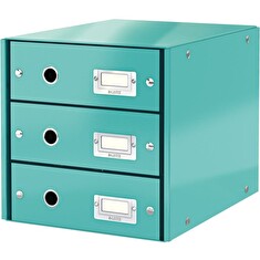 LEITZ Zásuvkový box Click&Store, 3 zásuvky, ledově modrá