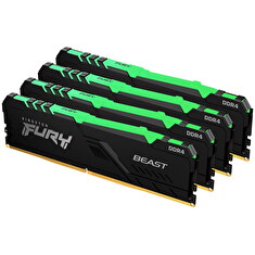 KINGSTON 32GB 3600MT/s DDR4 CL17 DIMM (Kit of 4) FURY Beast RGB