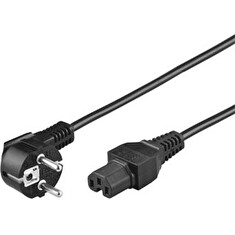 PremiumCord napájecí kabel 240V, délka 2m CEE7 /IEC C15 konektor s drážkou