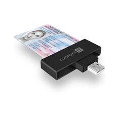 CONNECT IT USB čtečka eObčanek a čipových karet, černá