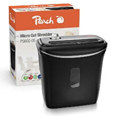 PEACH skartovač Micro Cut PS600-05, P-5, 65dB, 5 listů, autostart, 12 L