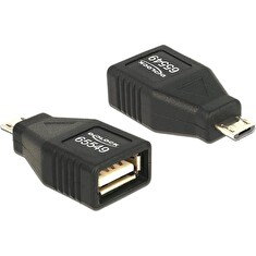 Delock Adapter USB micro-B samec > USB 2.0-A samice OTG, celý v pouzdru