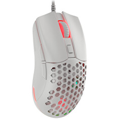 Genesis herní optická myš KRYPTON 750/RGB/8000 DPI/Herní/Optická/8 000 DPI/Drátová USB/Bílá