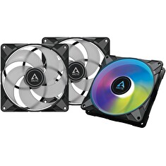 ARCTIC P14 PWM PST A-RGB 0dB Value pack (3 ks), 140x140x27 mm ventilátor, černá, 4-pin