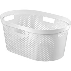 Koš na prádlo Curver Infinity Dots 40L bílý