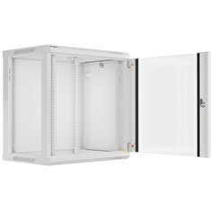 Nástěnný rack 19'' 12U 600X450mm šedý flat pack
