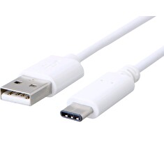 C-TECH kabel USB 2.0 AM na Type-C kabel (AM/CM), 1m, bílý