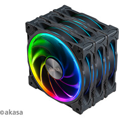 přídavný ventilátor Akasa SOHO AR LED 12 cm RGB 3 ks