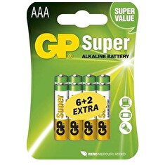 GP AAA Super alkalická - 8 ks (6 + 2)