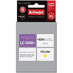 ActiveJet inkoust Brother LC-1240Y, 12 ml, new AB-1240YNX