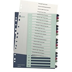 LEITZ Rejstříky Style - popisovatelné na PC, A4+ MAXI 1-20