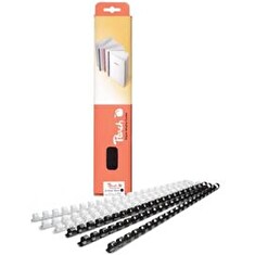 PEACH/OEM Vazací hřbet plastový A4 průměr 8mm černý 25ks
