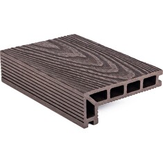 Terasové prkno G21 zakončovací, 2,5 x 14,8 x 400 cm, Dark Wood, WPC