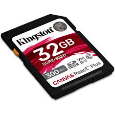 KINGSTON 32GB Canvas React Plus SDHC UHS-II 300R/260W U3 V90 for Full HD/4K/8K