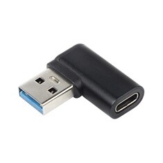 PremiumCord USB redukce USB-C - USB3.0 typ A (F/M), zahnutá 90°