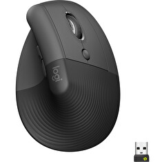 Logitech Lift Vertical Ergonomic Mouse - Grafitová, 400-4000dpi, 6 tlačítek, bluetooth, logitech bolt