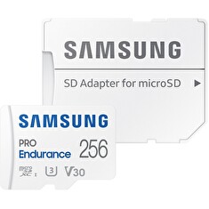 Samsung PRO Endurance/micro SDXC/256GB/100MBps/UHS-I U3 / Class 10/+ Adaptér