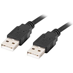 LANBERG USB-A M / M 2.0 kabel 1,8m, černý