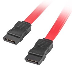 LANBERG SATA III datový kabel (6GB/S) F / F 50cm, červený