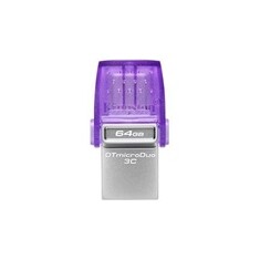 Kingston DataTraveler MicroDuo 3C/64GB/200MBps/USB 3.2/USB-A + USB-C/Fialová