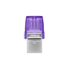 Kingston DataTraveler MicroDuo 3C/128GB/200MBps/USB 3.2/USB-A + USB-C/Fialová