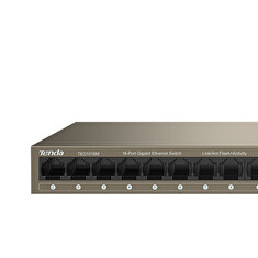 Tenda TEG1016M - 16-port Gigabit Ethernet Switch, 10/100/1000 Mbps, Fanless, Kov