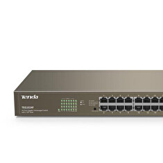 Tenda TEG1024F - 22-port Gigabit Ethernet Switch + 2x Combo SFP/RJ45, 10/100/1000 Mbps, Fanless, Rackmount, Kov