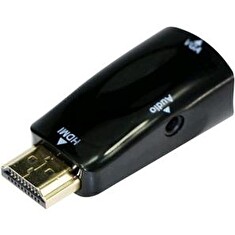 GEMBIRD redukce HDMI na VGA + Audio, M/F, černá