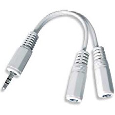 GEMBIRD Kabel rozdvojka jack 3,5mm na 2x3,5mm M/F, 10cm, audio